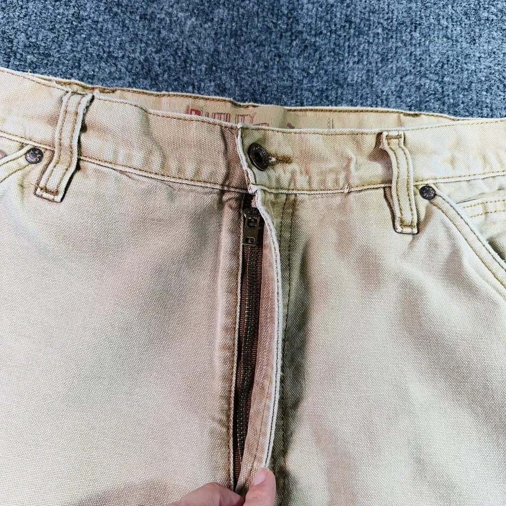 Levis 550 Double Knee Canvas Jeans Men 36x29 Brown Carpenter Relaxed Vintage Y2K
